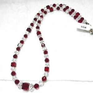 Ruby Red Swarovski Crystal Jewelry Set